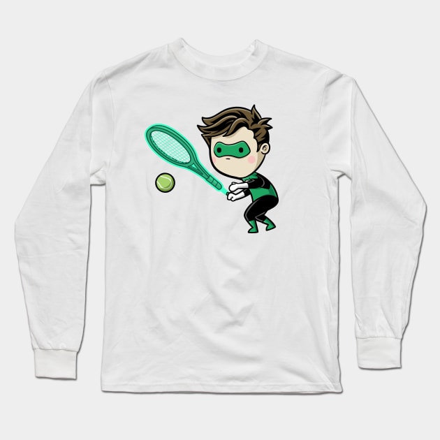 Sporty Buddy - Tennis Long Sleeve T-Shirt by flyingmouse365